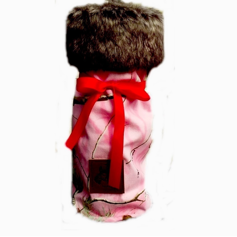 Mad Bomber Fur Wine Bottle Cover NWOT